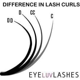 5D Pro Made 500 x Loose Handmade Lash Fans Pointed Base 0.07 Promade Individual Eyelash Extensions Eyeluvlashes (C Curl 13mm Length)