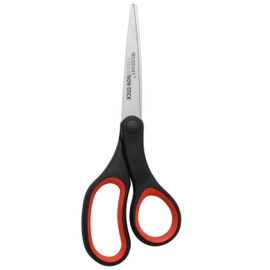 Westcott 8" Titanium Non-Stick Scissors, 2-Pack, Black and Red