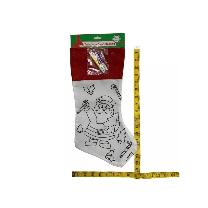 Simply Holiday Christmas Stocking Color Your Own Stocking Fabric Stocking