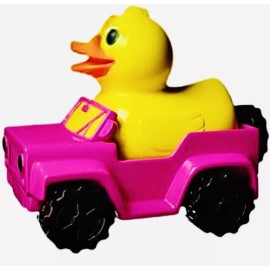Unbranded RARE!! Duck In PINK Jeep Rubber Duck Dash Ornament, Collectible, Duck Duck Jeep