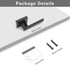 NIZADO Matte Black Dummy Door Handles 2 Pack, Square Single