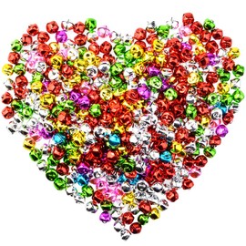 400pcs Jingle Bells, Marrywindix 1/2 Inch Craft Bells Bulk DIY Bells for Christmas, Party, Festival Decoration and Home Decoration