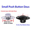 Dzus Small Push Button Retro Quick Latch Release Black 1.050