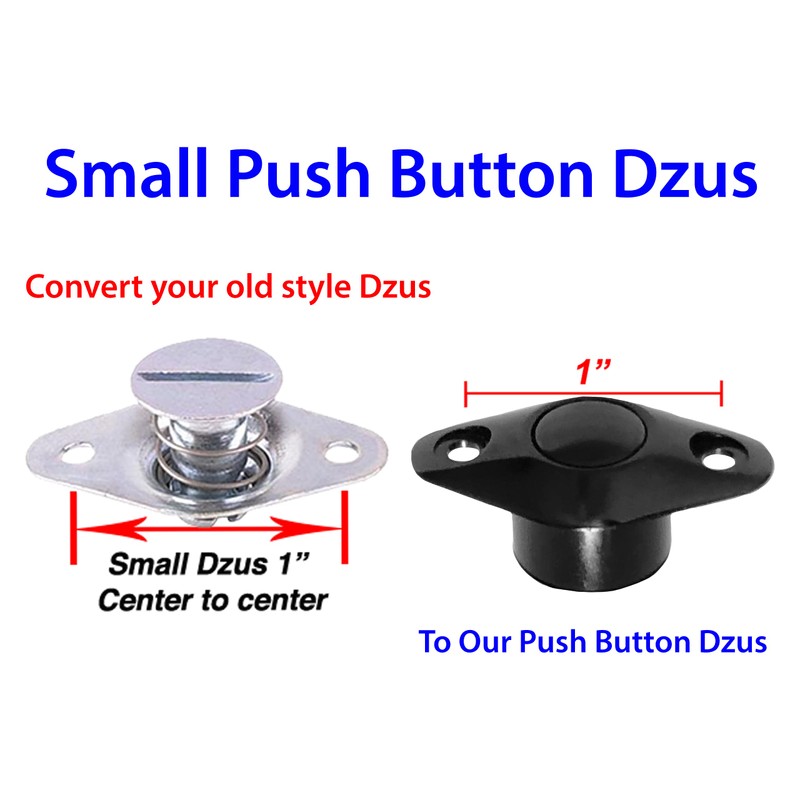 Dzus Small Push Button Retro Quick Latch Release Black 1.050