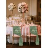 REWOMC 50 PCS Cheesecloth Chair Sashes, 15.7x70 Inch, Sage Green
