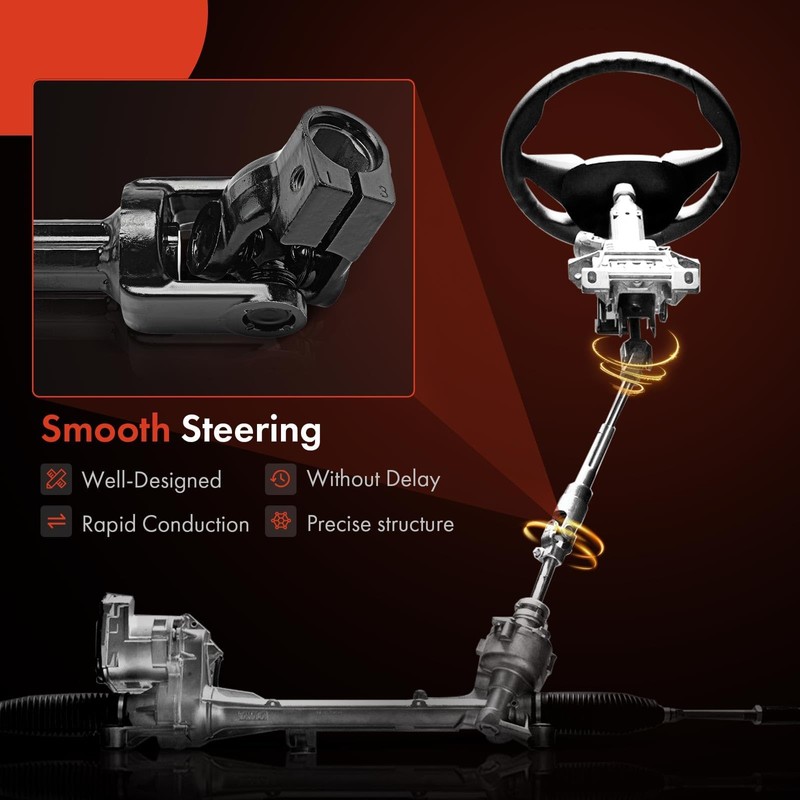 A-Premium Lower Intermediate Steering Column Shaft with U-Joint Coupler Compatible