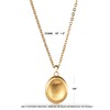 B BBPM Worry Stone Necklace｜ 14K Gold Plated Dainty Pendant