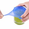 6pcs Reusable Silicone Stretch Lids, Six-piece Set Of Silicone Fresh-keeping