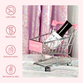 RARJSM Nude Pink Glitter Gel Nail Polish Chunky Iridescent Glitter Gel Polish 15ml Shimmer Holographic Rainbow Effect Soak off Led UV Curing Required High Pigments Gel for Home Manicure Nail Art