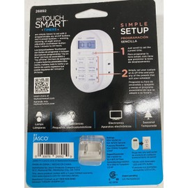 myTouchSmart MY TOUCH SMART Indoor Digital Polarized Outlet Simple Set Plug-In Timer