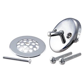 Westbrass Beehive Grid Tub Trim Grate with Trip Lever Faceplate, Polished Chrome, D92-26