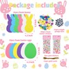 224 Pcs Easter Foam Stickers Set Egg Bunny DIY Craft
