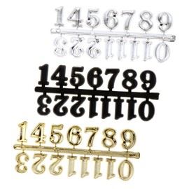 Mipcase 3 Sets Digital Clock Numbers Sturdy Replacement Numerals for Wall Clocks Elegant Arabic Style Silver Gold and Black Options Included