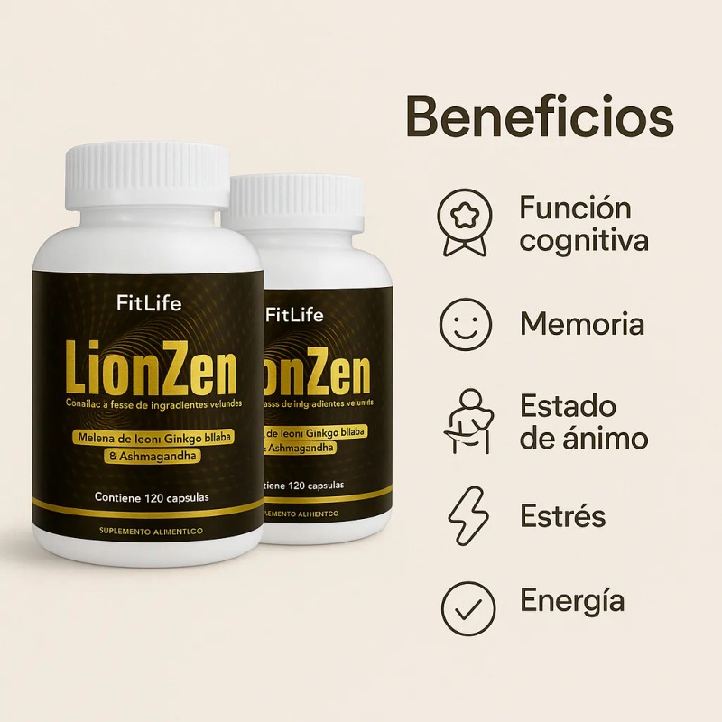 Ashwagandha + Hongo Melena De Leon | Lionzen 120 Caps
