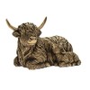 Widdle Gifts Reflections Bronze Resign Animal Ornament - Highland Cow