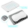 2PCS Soap Dish Holder, Premium Silicone Soap Dishes for Shower