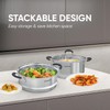 SUNHOUSE - 3.1 Quart Steamer Pots with Lid 2-Tier Multipurpose