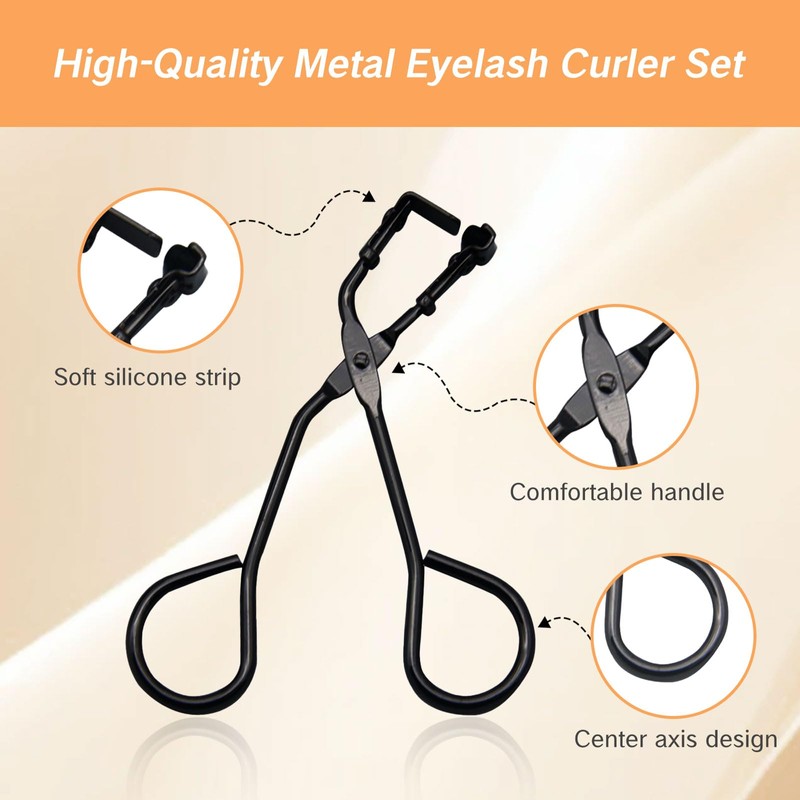 YAFIYGI 2Pcs Mini Eyelash Curler Precision Small Lash Curlers with