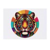 'Pop Art Tiger' Temporary Tattoo - Water Resistant, Skin-Safe, Non-Toxic