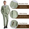 High-End Suits Retro Men Suits Linen 3 Pieces Suit for