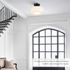 Schoolhouse Style Semi Flush Mount Ceiling Light with Dimmable Bulb