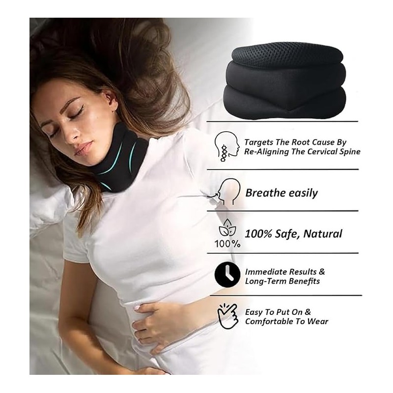 Leanockesa Upgraded Neck Support Brace for Sleeping - Cervical Collar