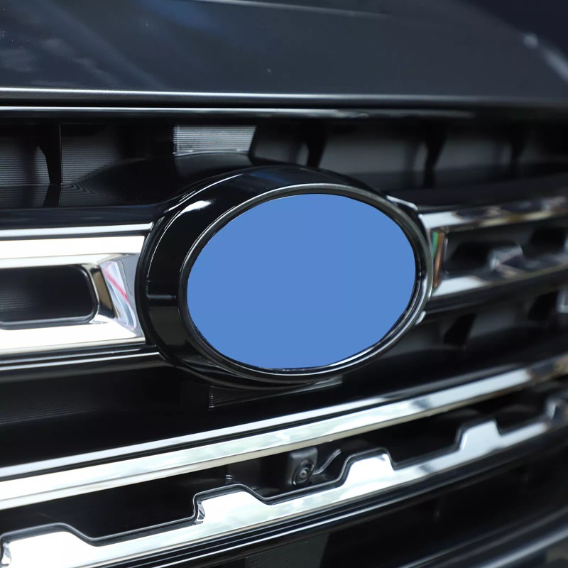 car-attention Gloss Black Front Rear Emblem Badge Logo Trim 2PCS