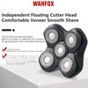 WAHFOX Magnetic 5 Heads Shaver Replacement Heads Compatible with Bird