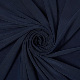 ITY Fabric Polyester Knit Jersey 2 Way Spandex Stretch 58" Wide by The Yard (1 Yard, Navy)