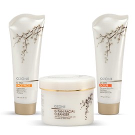 OZONE D Tan Trio (D Tan Cleanser 250g + D Tan scrub 100g + D Tan face pack 100g) (3 Items in the set)