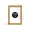 12x8 Gold Ornate Photo Frame With White Mat For 8x6