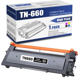 TN660 Toner Compatible TN-660 TN 660 Black High Yield Toner Cartridge Replacement for Brother TN660 HL-L2300D HL-L2305W MFC-L2740DW MFC-L2700DW Printer Toner (1 Pack)