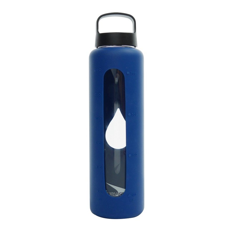 Bluewave 750 ml (25 oz) Borosilicate Glass Water Bottle with