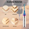 EANOSIC 2PCS Downcut Spiral Router Bit 1/4 inch Shank, 1/16