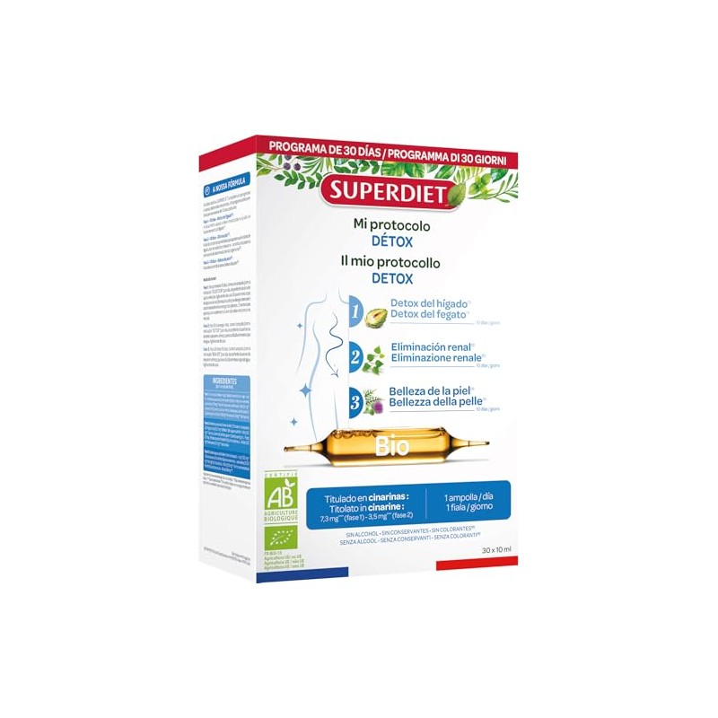 SUPERDIET PROTOCOLLO DETOX 30X15ML - PURIFICAZIONE NATURALE - PRODOTTO IN