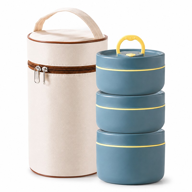 Insulated Lunch Container Set for Adults and Kids - Portable
