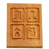 Städter 848078 Springerles- Model 4 Bilder Backform, Holz, braun, 12