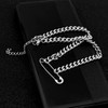 LIBERTY-M Necklace, Unisex, Safety Pin Chain, 0.2 inch (6 mm),