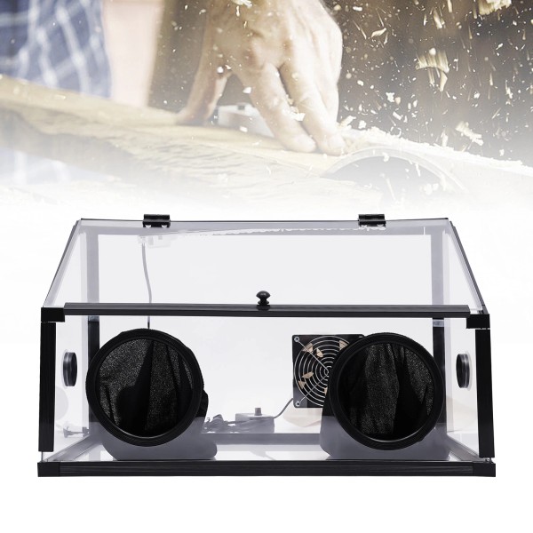 GDRASUYA10 Fully Enclosed Electric Grinding Table Polisher Dust Box Acrylic