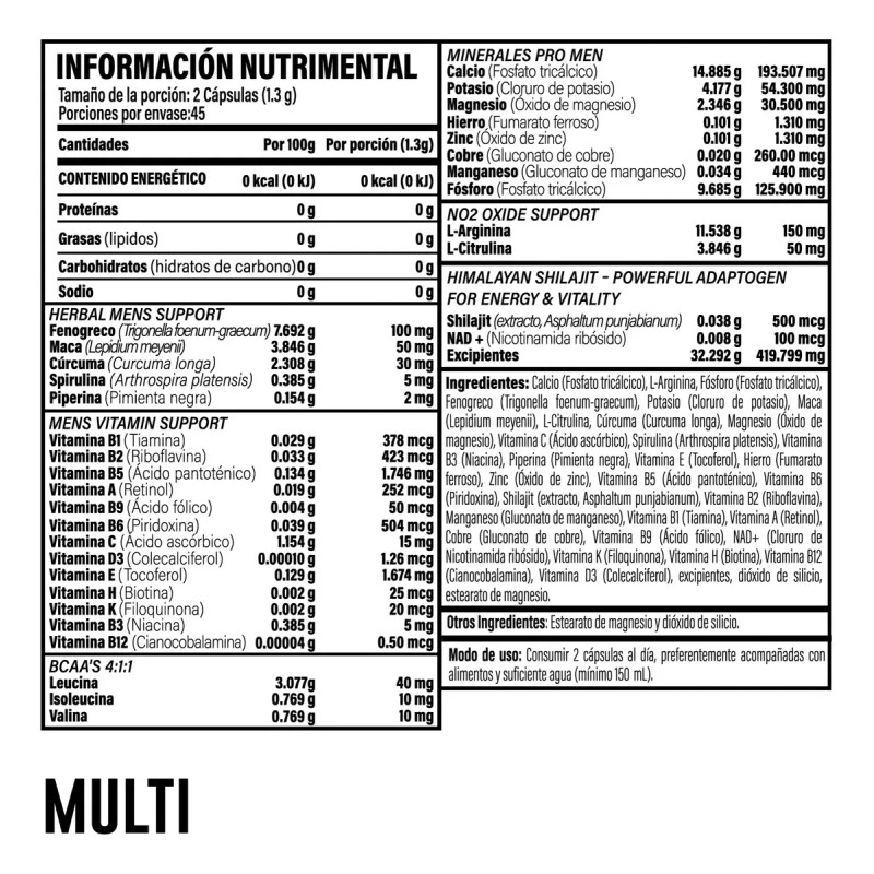 Testrol Combo Flex Multi Mens Cápsulas Sabor