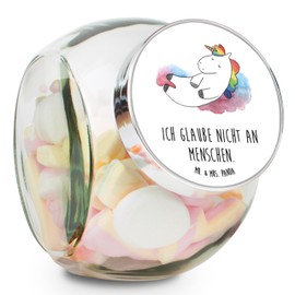 Mr. & Mrs. Panda Candy Jar Unicorn Cloud 7 L 870 ml, Premium Glass, 870 ml
