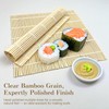 Tienyuu Bamboo Sushi Rolling Mat – 9.5" x 9.5" Natural