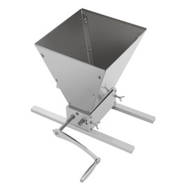 4L Hopper Grain Mill Grinder, Hand Crank and Electric Drill Grain Mill Safety Upgraded for Milling Barley, Wheat, Grains, Two Rollers 0-2.5mm