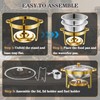 Allucky Chafing Dish Buffet Set: 5QT Round Stainless Steel Chafer