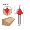 Router Tungsten Steel CNC Engraving Sharp V Groove Bit End