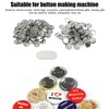 100 Sets Blank Button Badge Parts Set Round Shape Rust