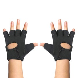 Luwint Kids Fingerless Workout Gloves - Anti-Slip Fitness Mitten for Children Cycling Yoga Weightlifting, 1 Pair