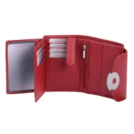 Ladies Wallet LEAS, Genuine Leather, red - ''LEAS Ladies-Collection''