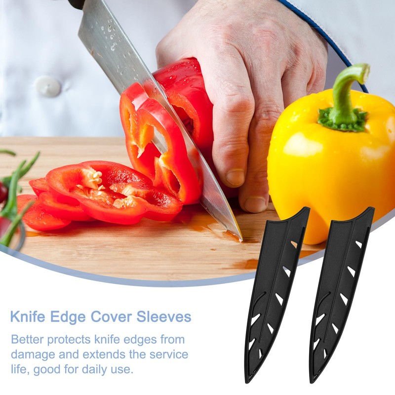 uxcell 2Pcs Knife Cover Sleeves Knife Edge Guards for 8"