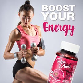 Sikyriah Red Maca Extract Capsules for Women l 100 Count l Female Health Supplement l Energy Booster and Hormone Regulator l 100% Organic and Natural maca Root l